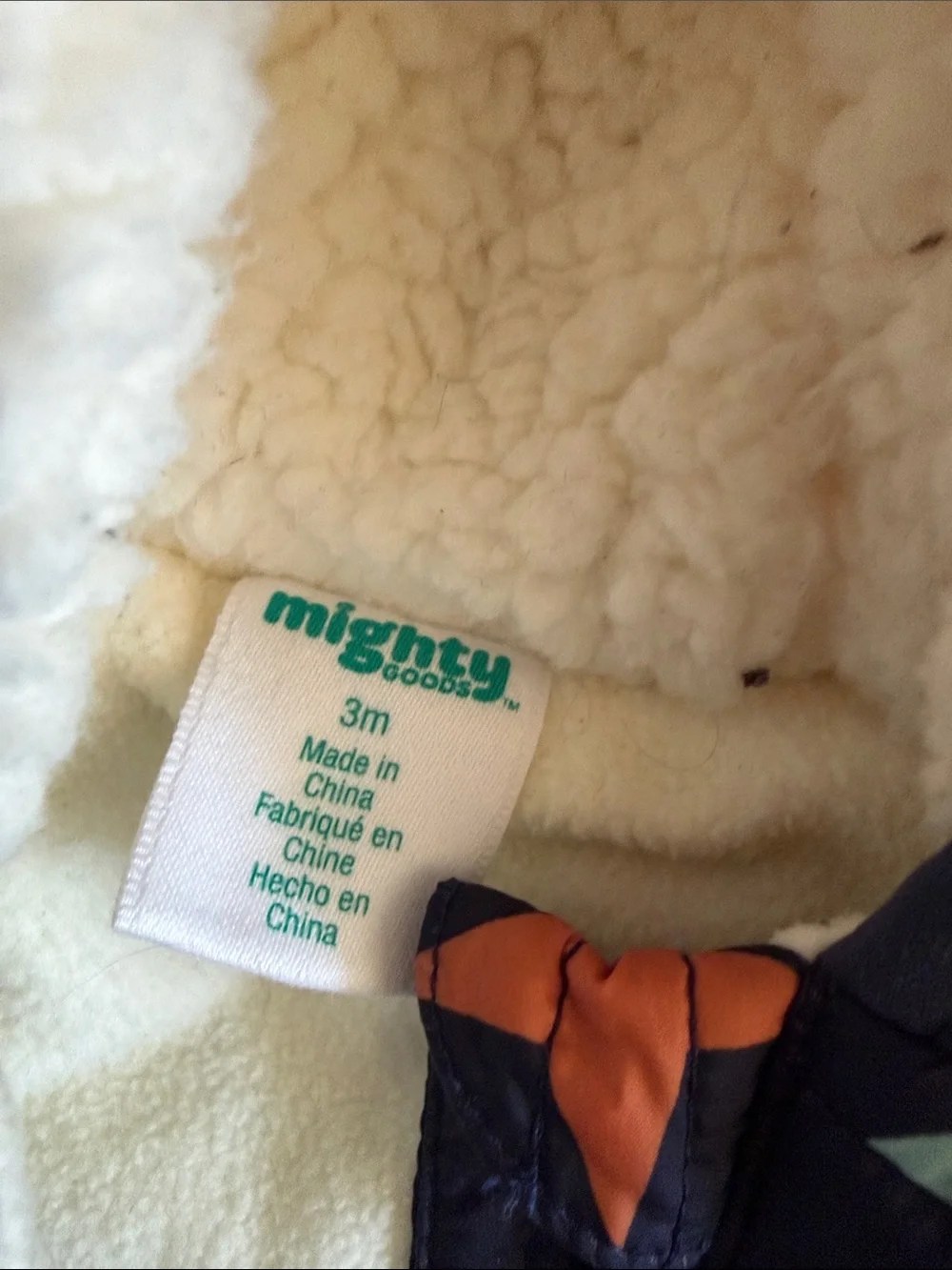 Navy Sherpa-Lined Baby Snow Suit with stars and moons